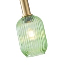 LÁMPARA DE TECHO COLGANTE CRISTAL GOFRADO 1xE27 MAX 15W 130x200x1200mm  ARTE ILLUMINA TOPACIO 