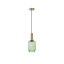 LÁMPARA DE TECHO COLGANTE CRISTAL GOFRADO 1xE27 MAX 15W 130x200x1200mm  ARTE ILLUMINA TOPACIO 