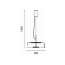LÁMPARA DE TECHO COLGANTE METAL-VIDRIO 8W 960lm 3000K 300x1390x90mm COGNAC ARTE ILLUMINA LOBBY