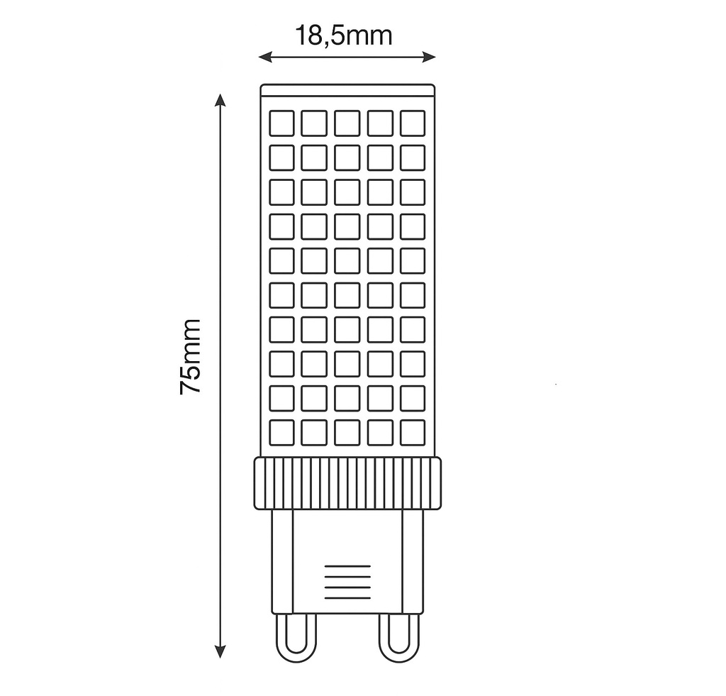 BOMBILLA LED G9 SMD 7W 1000lm ''PRO'' 175-265V