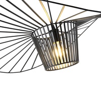 LÁMPARA DE TECHO COLGANTE DE METAL 1xΕ27 MAX15W 800x800x1270mm NEGRO ARTE ILLUMINA CAP