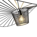 LÁMPARA DE TECHO COLGANTE DE METAL 1xΕ27 MAX15W 800x800x1270mm NEGRO ARTE ILLUMINA CAP