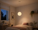 LÁMPARA DE TECHO COLGANTE DE METAL 1xE27 MAX 15W 200x1270mm BLANCO ARTE ILLUMINA SELINI