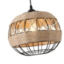 LÁMPARA DE TECHO COLGANTE CUERDA-METAL Ε27 MAX 15W 300x300x1370mm NEGRO-CAQUI ARTE ILLUMINA HELIOS