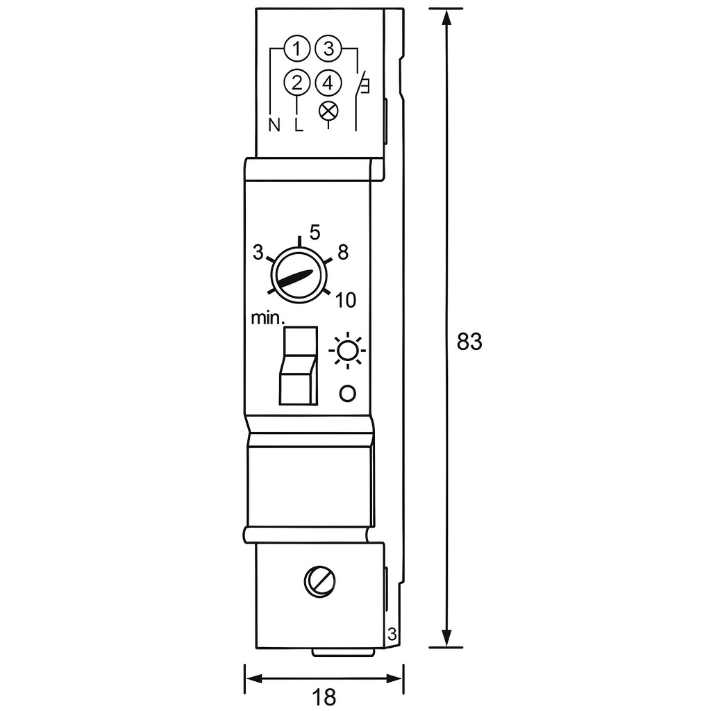 TEMPORIZADOR AUTOMÁTICO PARA ESCALERAS 16A 230V AC GACIA