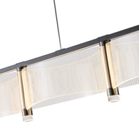 LÁMPARA COLGANTE ACRÍLICO LED 4 LUCES 4X15W 3000K 5400lm 1200 X270 X175mm ORO FRANCÉS ARTE ILLUMINA RAVENA