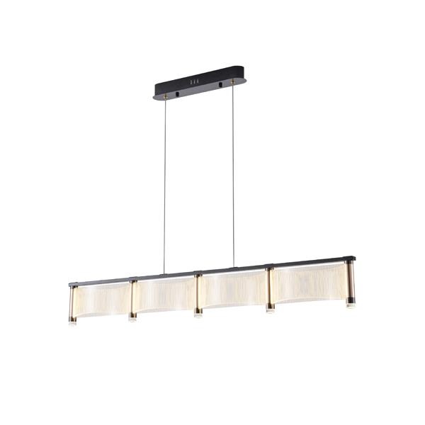 LÁMPARA COLGANTE ACRÍLICO LED 4 LUCES 4X15W 3000K 5400lm 1200 X270 X175mm ORO FRANCÉS ARTE ILLUMINA RAVENA