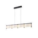 LÁMPARA COLGANTE ACRÍLICO LED 4 LUCES 4X15W 3000K 5400lm 1200 X270 X175mm ORO FRANCÉS ARTE ILLUMINA RAVENA