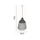 LÁMPARA DE TECHO COLGANTE BAMBÚ 1xE27 MÁX. 15W Ø310mm ARTE ILLUMINA EARTHY