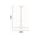 LÁMPARA DE TECHO COLGANTE DE METAL 1xE27 MAX 15W 180x1140mm ARTE ILLUMINA ESSENTIAL