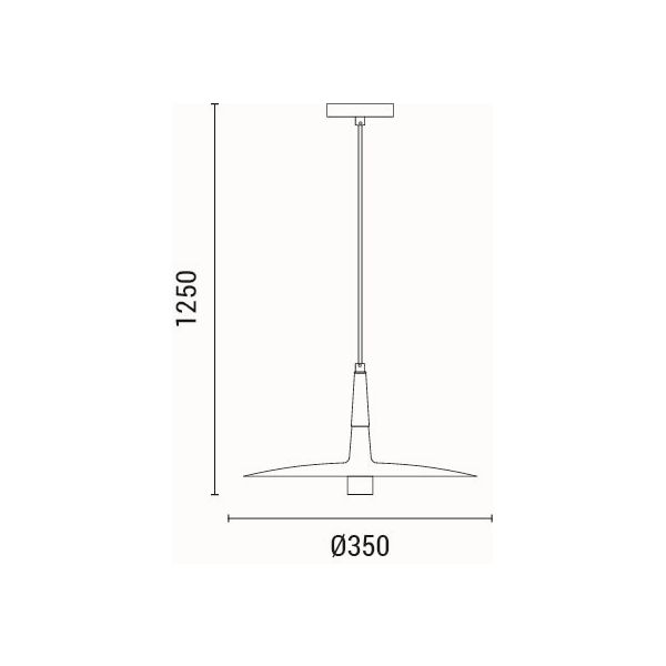LÁMPARA DE TECHO COLGANTE DE METAL 1xE27 MAX 15W 180x1140mm ARTE ILLUMINA ESSENTIAL