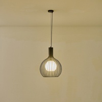 LÁMPARA DE TECHO COLGANTE METAL SINGLE LUZ 1XE27 MAX 15W Ø340X1520mm NEGRO ARTE ILLUMINA AIRY