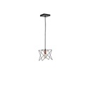 LÁMPARA COLGANTE DE METAL 1xE27 MÁX. 15W 175x175x1240mm NEGRO ARTE ILLUMINA BRAWCK
