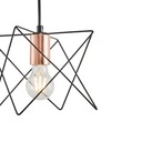 LÁMPARA COLGANTE DE METAL 1xE27 MÁX. 15W 175x175x1240mm NEGRO ARTE ILLUMINA BRAWCK