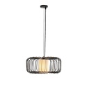 LÁMPARA DE TECHO COLGANTE METAL 1xE27 MAX 15W Ø450x1520mm NEGRO ARTE ILLUMINA AIRY