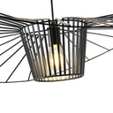 LÁMPARA DE TECHO COLGANTE METAL 1xE27 MAX 15W Ø1000x1270mm NEGRO ARTE ILLUMINA CAP