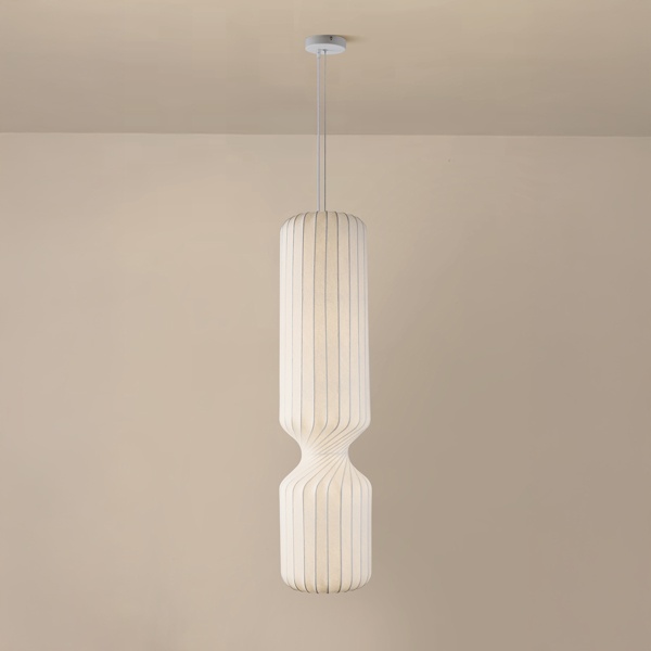 LÁMPARA COLGANTE TYVEK - METAL, LUZ LED INDIVIDUAL 12W 675LM 3000K 250X2000MM BLANCO ARTE ILLUMINA NEONIS