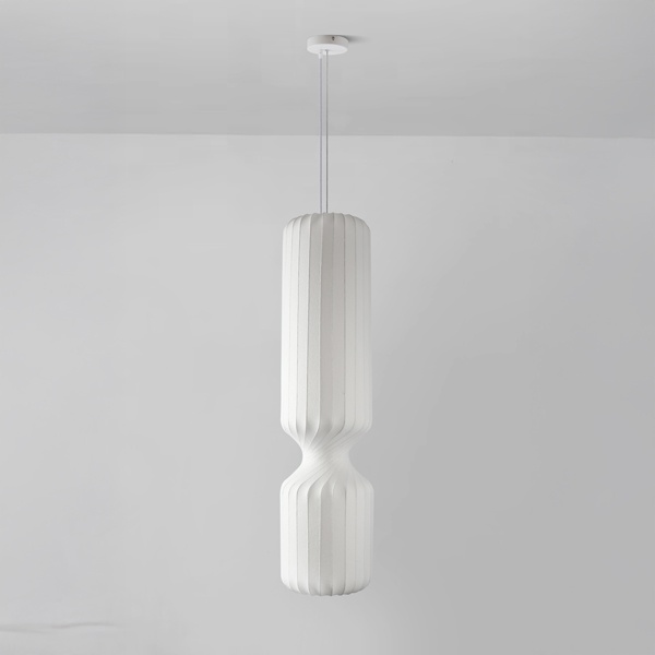 LÁMPARA COLGANTE TYVEK - METAL, LUZ LED INDIVIDUAL 12W 675LM 3000K 250X2000MM BLANCO ARTE ILLUMINA NEONIS