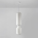 LÁMPARA COLGANTE TYVEK - METAL, LUZ LED INDIVIDUAL 12W 675LM 3000K 250X2000MM BLANCO ARTE ILLUMINA NEONIS