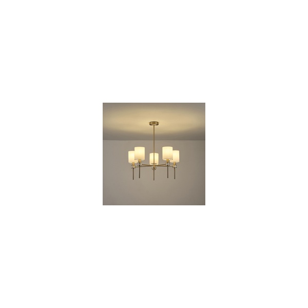 LÁMPARA DE TECHO COLGANTE DE METAL 5xE14 MÁX 8W Ø680mm PATRÓN DE MÁRMOL ARTE ILLUMINA ATEMPORAL