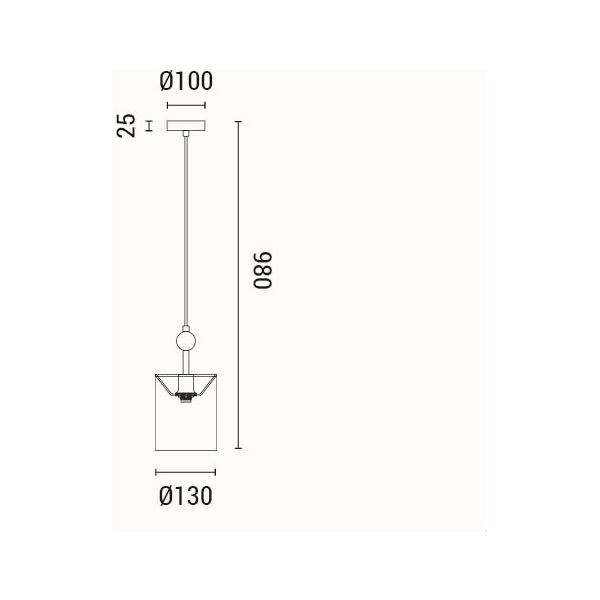LÁMPARA DE TECHO COLGANTE TEJIDO 1xΕ14 ΜΑΧ 8W Ø130mmARTE ILLUMINA VERONA