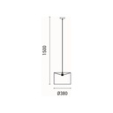 LÁMPARA DE TECHO COLGANTE DE TELA 1xE27 MÁX 40W Ø300Χ1230mm BLACK ARTE ILLUMINA TOSCANY