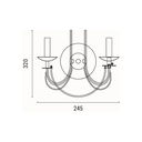 LÁMPARA DE TECHO COLGANTE ALUMINIO 5xE14 MAX 8W 1060x640mm CRISTAL TRANSPARENTE ARTE ILLUMINA JEWEL