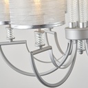 LÁMPARA DE TECHO COLGANTE METAL-TEJIDO 6xE27 MÁX. 15W 450x630mm ARTE ILLUMINA NOBLE
