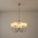 LÁMPARA DE TECHO COLGANTE METAL-TEJIDO 6xE27 MÁX. 15W 450x630mm ARTE ILLUMINA NOBLE