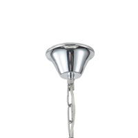 LÁMPARA DE TECHO COLGANTE METAL-TEJIDO 5xE27 MAX 15W MAX 40W 530x600mm CROMO ARTE ILLUMINA COUNTESS