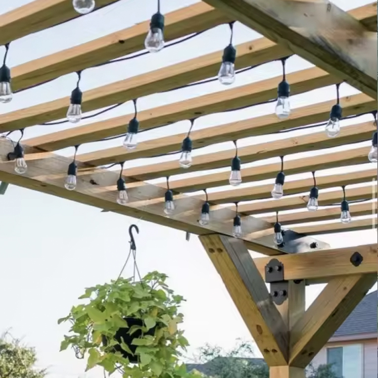 GUIRNALDA EXTERIOR 10m CON 10 PORTALAMPARAS E27, EXTENSIBLE