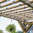 GUIRNALDA EXTERIOR 10m CON 10 PORTALAMPARAS E27, EXTENSIBLE