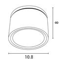 APLIQUE DE PARED REDONDA 30W Ø320x102 4000K IP65 PLUS (copia)