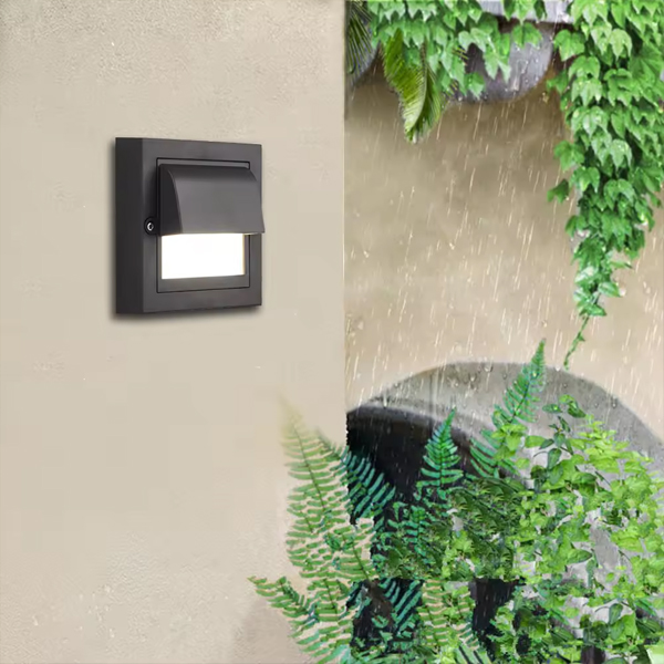 APLIQUE DE PARED LED 6W 135x135x55 3CCT IP65 BLANCO "SENARIO"