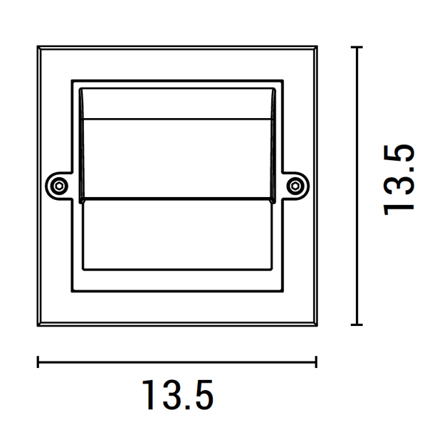 APLIQUE DE PARED LED 6W 135x135x55 3CCT IP65 BLANCO "SENARIO"