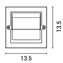 APLIQUE DE PARED LED 6W 135x135x55 3CCT IP65 BLANCO "SENARIO"