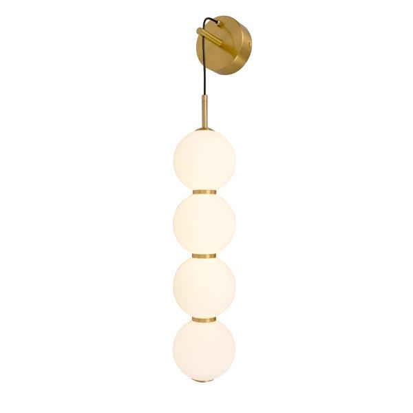 APLIQUE DE PARED METAL LED 19W 1482lm 3000K 160 Χ650mm LATÓN-BLANCO OPAL ARTE ILLUMINA TREA