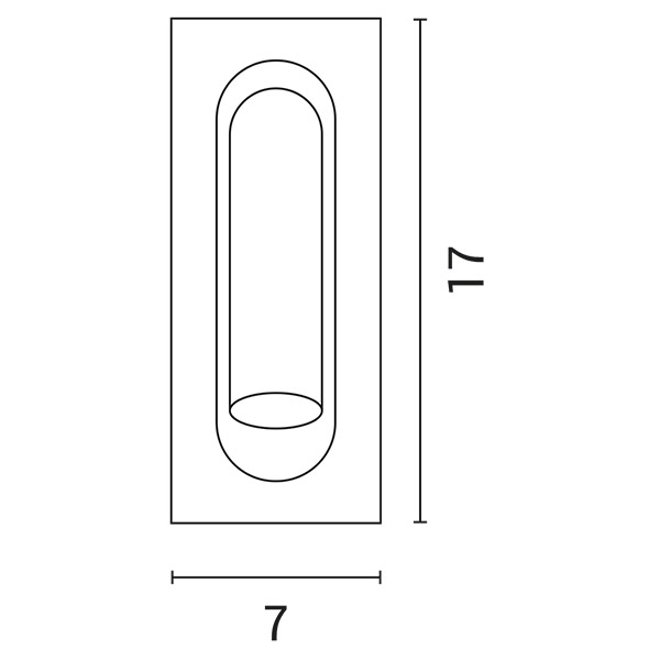 EMPOTRABLE DE PARED LED MAX 40W 255x255x200mm EYE BLANCO