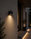 APLIQUE DOPPELT K1 NEGRO IP54 1xGU10