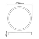 PLAFÓN DE TECHO "MOONLIGHT" LED 24W 1600lm 3CCT Ø380mm BLANCO ARTE ILLUMINA