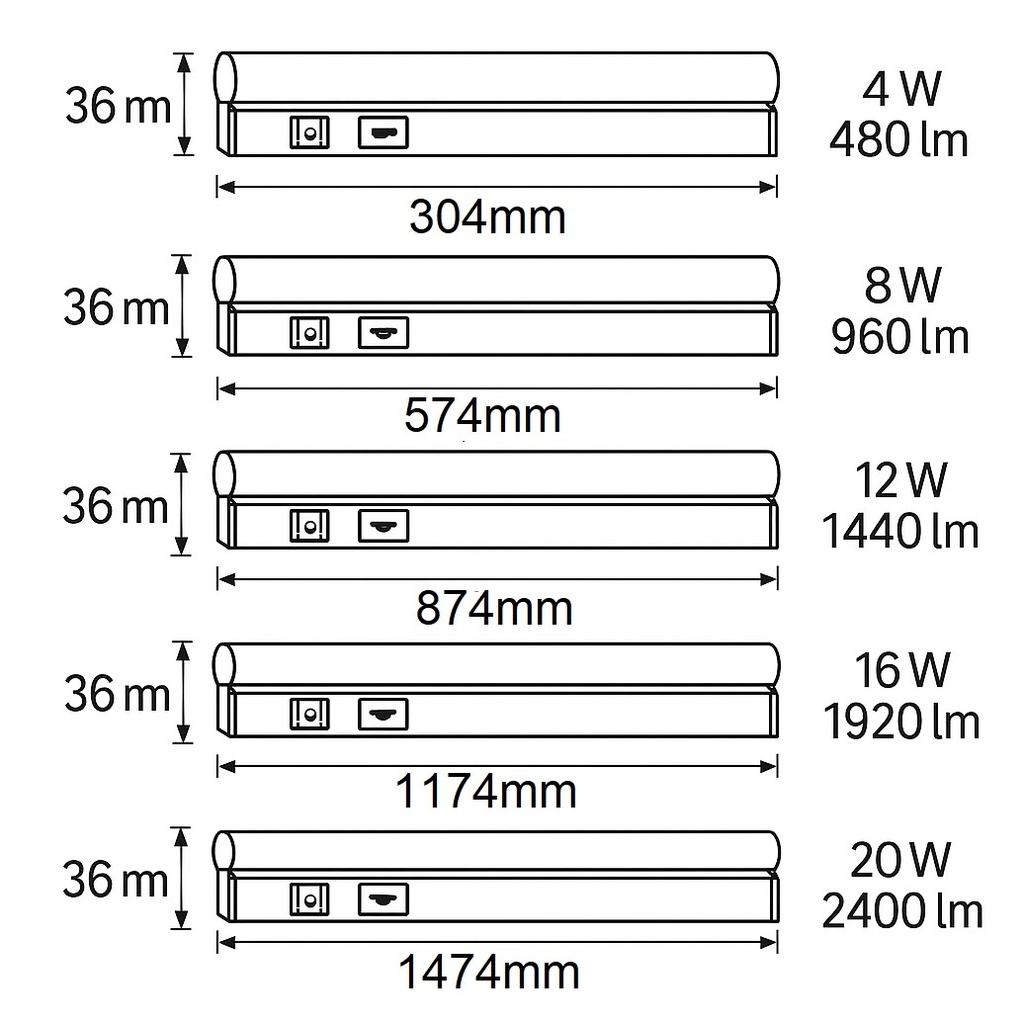 LUMINARIA DE ENCIMERA LED 3CCT 175-265V