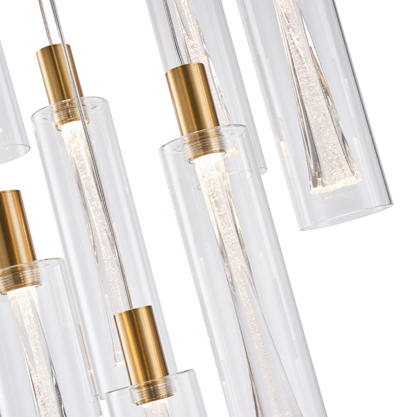 LÁMPARA COLGANTE CRISTAL 9 LUCES 60W 7200Lm 3000K Ø500x2430mm ARTE ILLUMINA VIAL