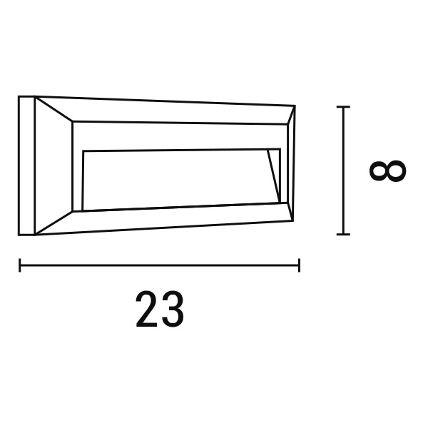 APLIQUE DE PASO LED SLIM 2W IP65 220-240V 230x80x27mm BLANCO PRO (OLD REF. E.145-52054)