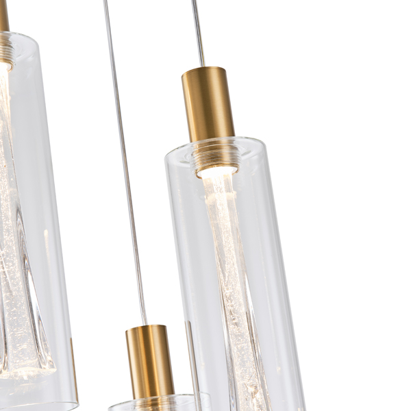 LÁMPARA COLGANTE CRISTAL 3 LUCES 21W 2500lm 3000K Ø250x1630mm ARTE ILLUMINA VIAL