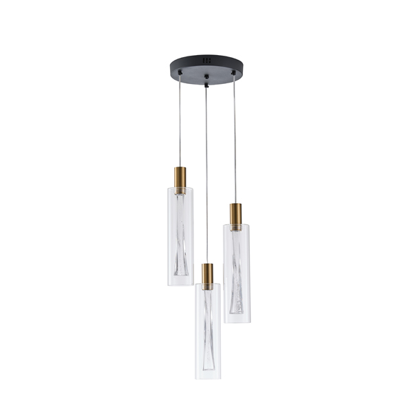 LÁMPARA COLGANTE CRISTAL 3 LUCES 21W 2500lm 3000K Ø250x1630mm ARTE ILLUMINA VIAL
