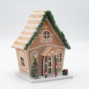 CASA DE PAPEL, MARRÓN, ILUMINADA, 12,5x10,5x16cm