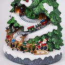 ÁRBOL DE NAVIDAD CON TRINEO EN MOVIMIENTO, CON MÚSICA, MOVIMIENTO Y LUZ, CON TRANSFORMADOR, 23x23x42cm