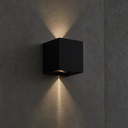 APLIQUE ALUMINIO CUBO 10W 3CCT 100x100x100mm CON DIFUSOR DE CRISTAL