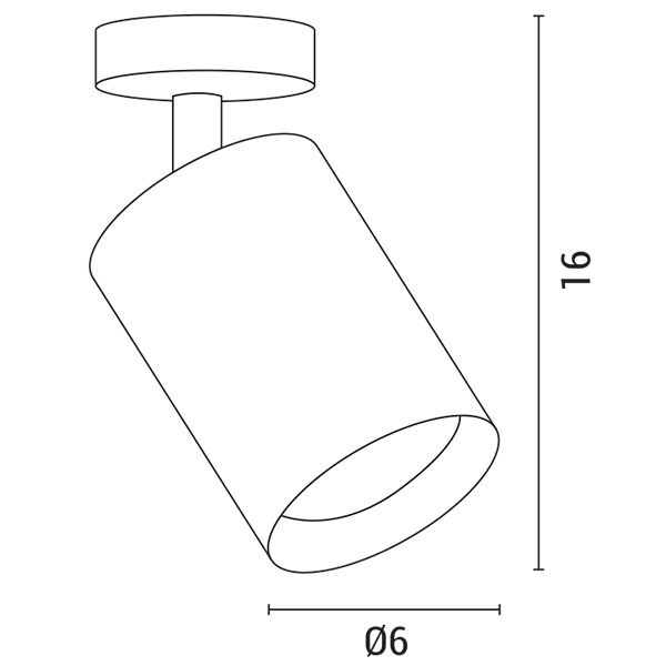 LUZ DE TECHO LED CILINDRO MOVIL 10W 4000K BLANCO PLUS