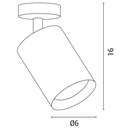 LUZ DE TECHO LED CILINDRO MOVIL 10W 4000K BLANCO PLUS